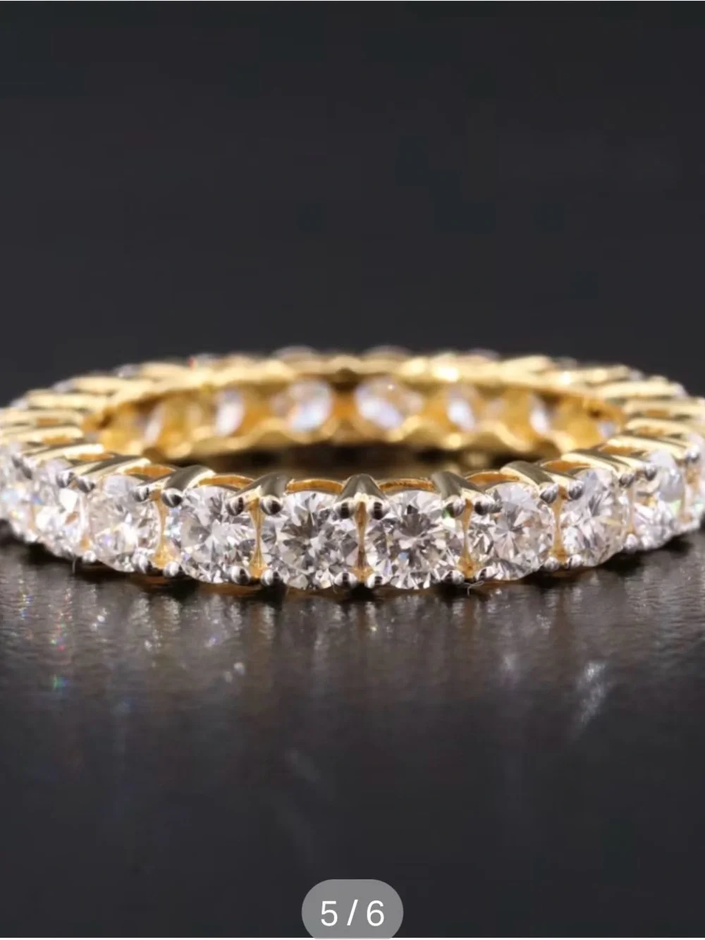 14K Yellow Gold & Lab Grown Diamond Eternity Band